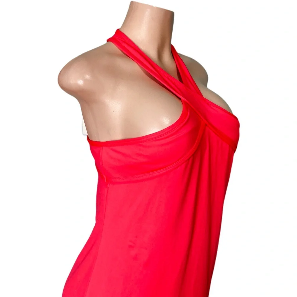 Fabletics Chicago Dress Women's Pink Padded Short Dress sz M - Picture 3 of 6